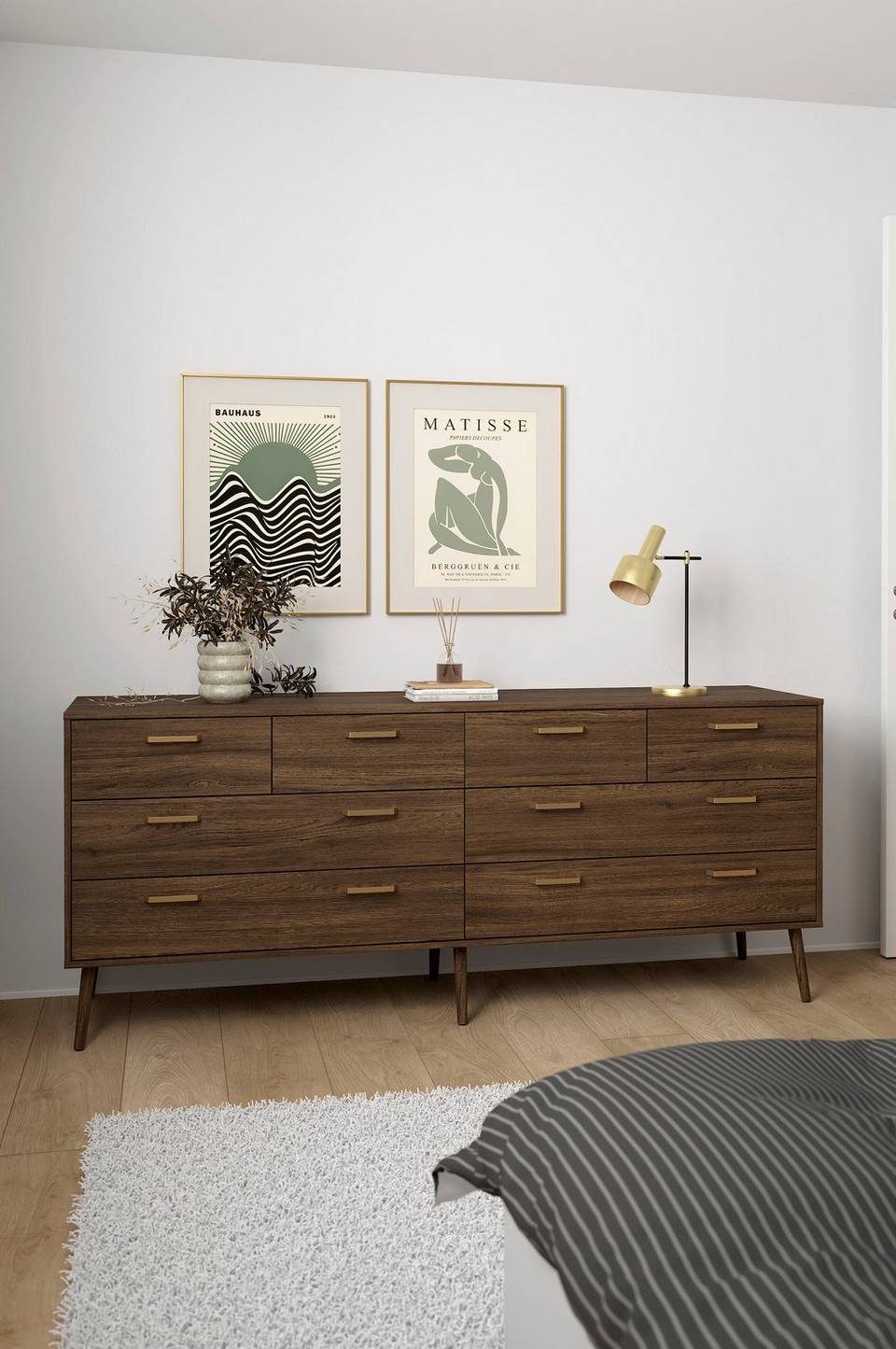 Tvilum Tone Dubbel byrå med 4+4 lådor, brun från Tvilum, bild 5