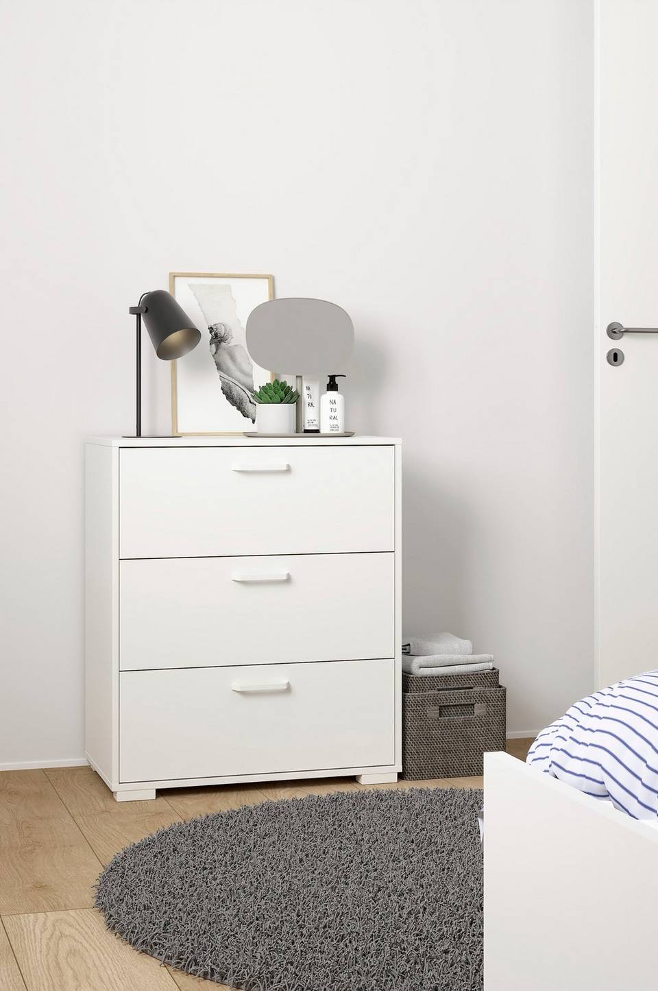 Tvilum Sofia byrå med 3 lådor, vit från Tvilum, bild 5