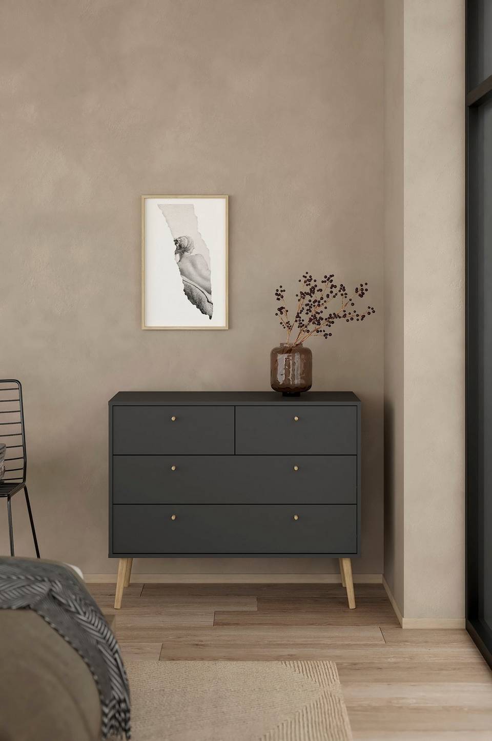 Tvilum Bodo byrå med 2 + 2 lådor, grå från Tvilum, bild 5