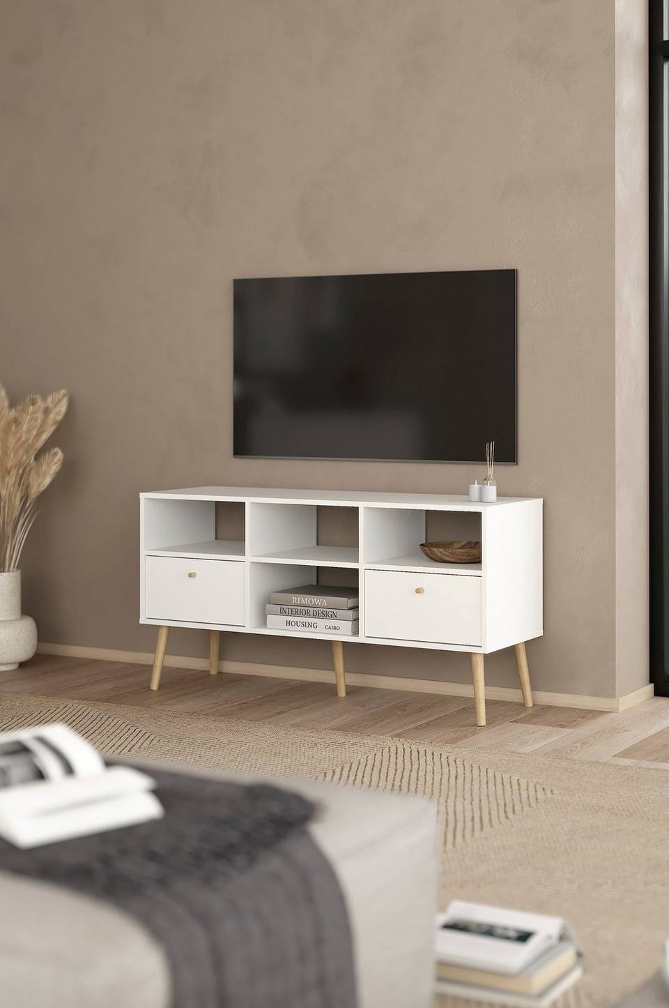 Tvilum Bodo TV-bänk med 2 lådor, vit från Tvilum, bild 5