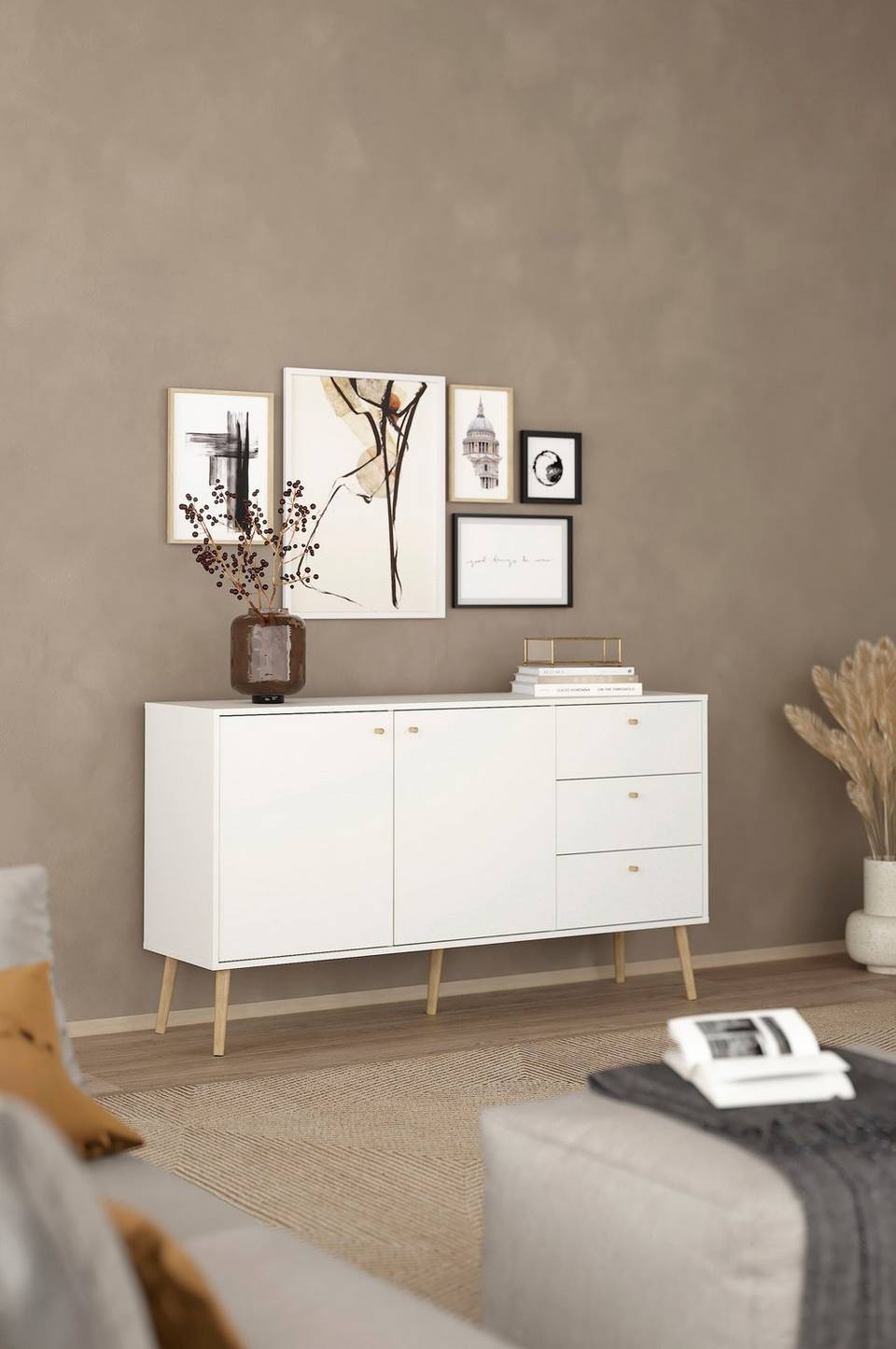 Tvilum Bodo Sideboard 2 dörrar + 3 lådor, vit från Tvilum, bild 5