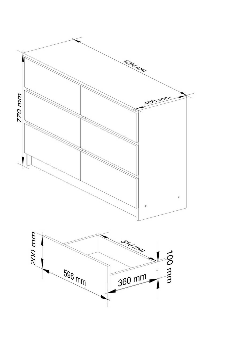 AKORD Akord byrå med 6 lådor, brun från AKORD, bild 5