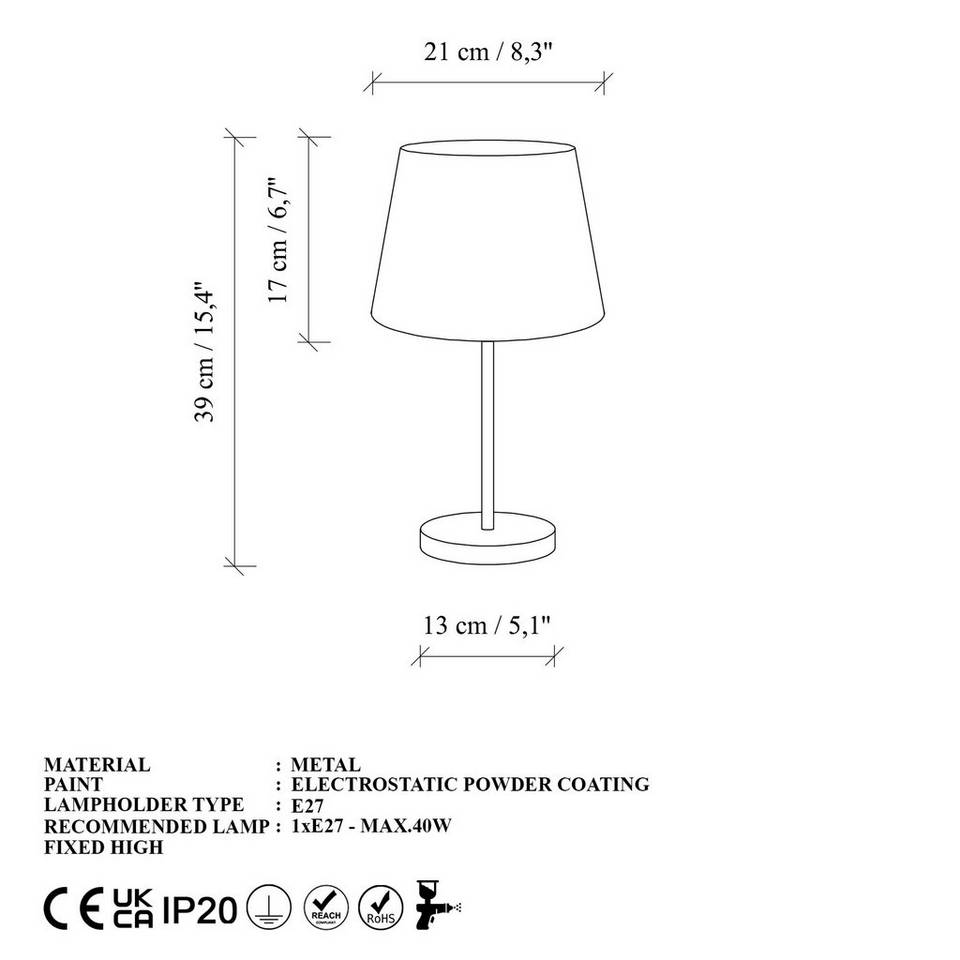 Opviq Bordslampa Set Abajur, beige från Opviq, bild 5