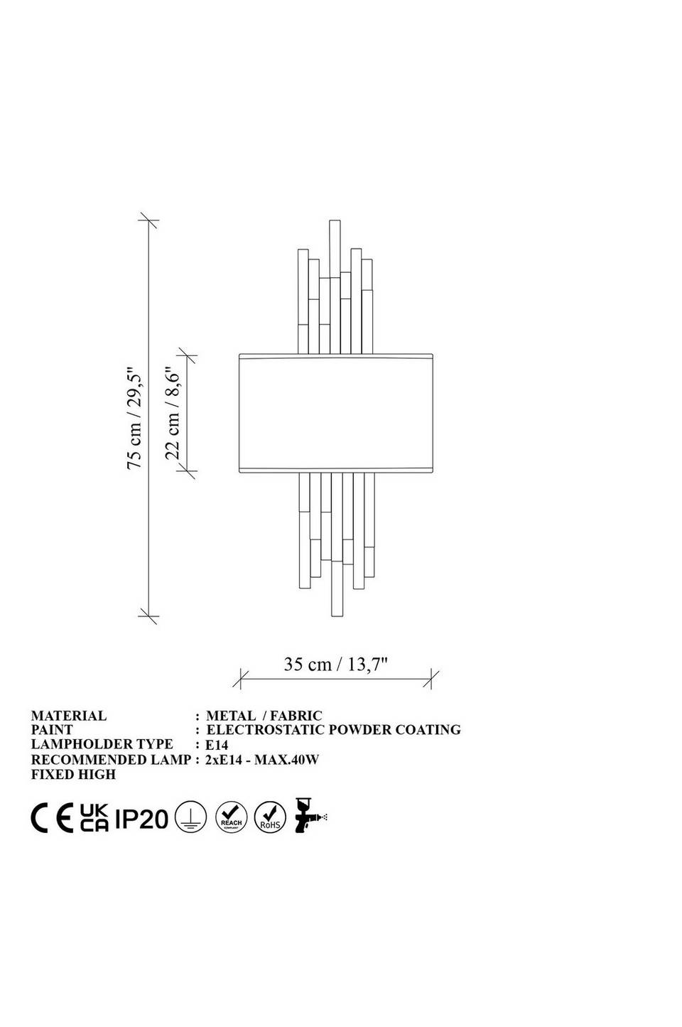 Opviq Vägglampa Axis, flerfärgad från Opviq, bild 5