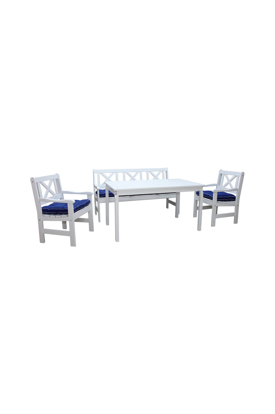 LifestyleGarden Utemöbelgrupp " Solliden " bord, soffa, 2 fåtöljer, 5 sittdynor, vit med dynor, vit från LifestyleGarden, bild 5