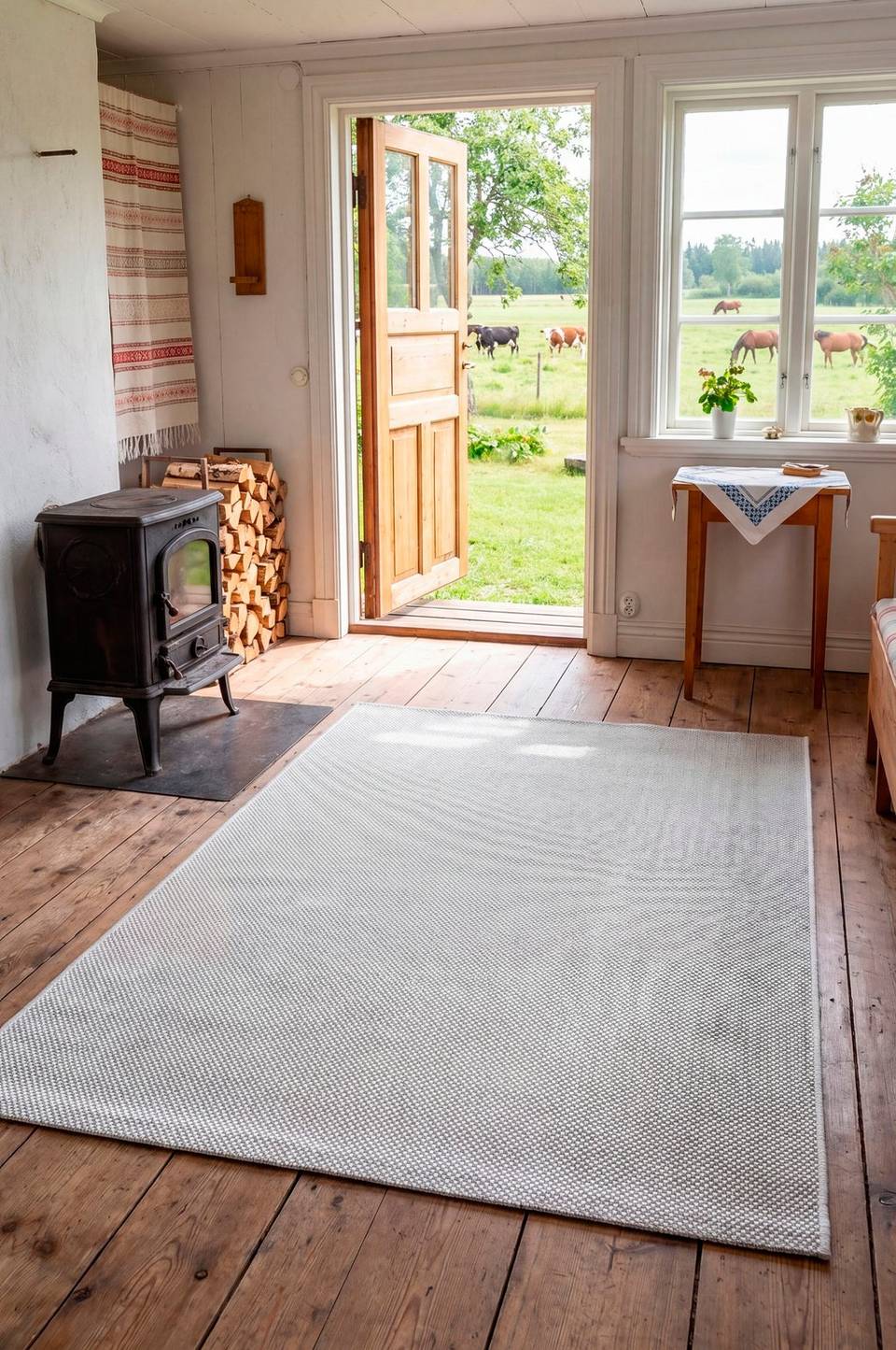 Mattbolaget Matta från Ohio, plattvävd, grå från Mattbolaget, bild 5