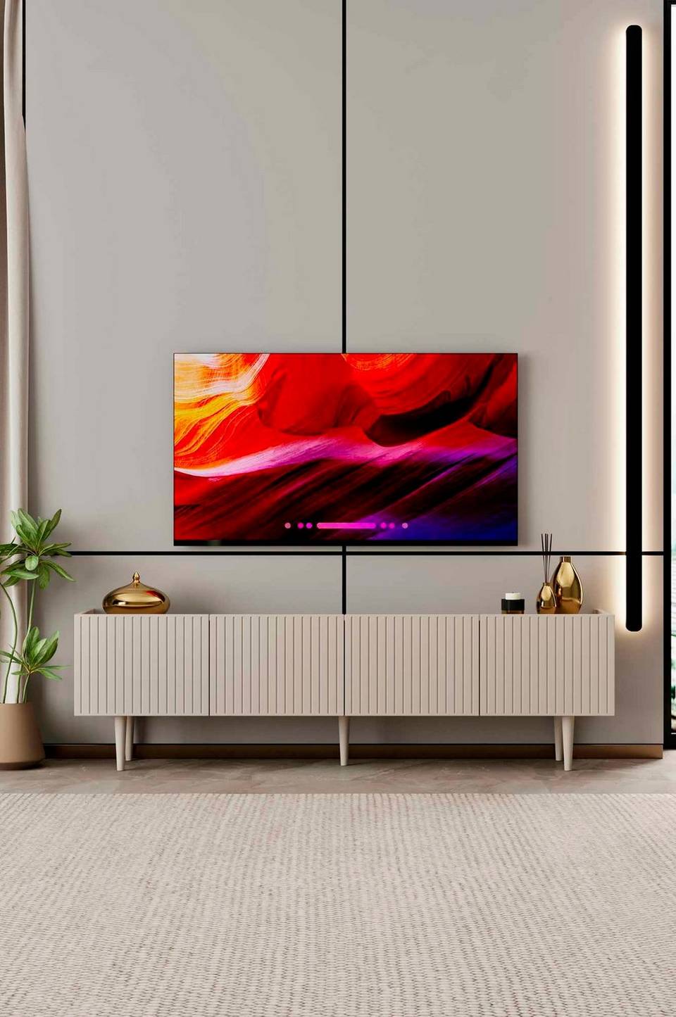 Hanah Home Tv Stativ Celis, beige från Hanah Home, bild 5