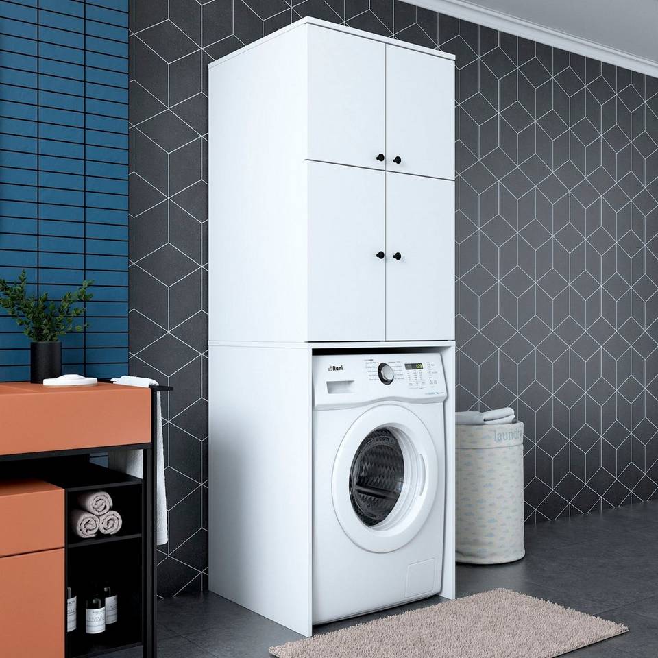 Hanah Home Tvättmaskinsskåp Lumuna, vit från Hanah Home, bild 5