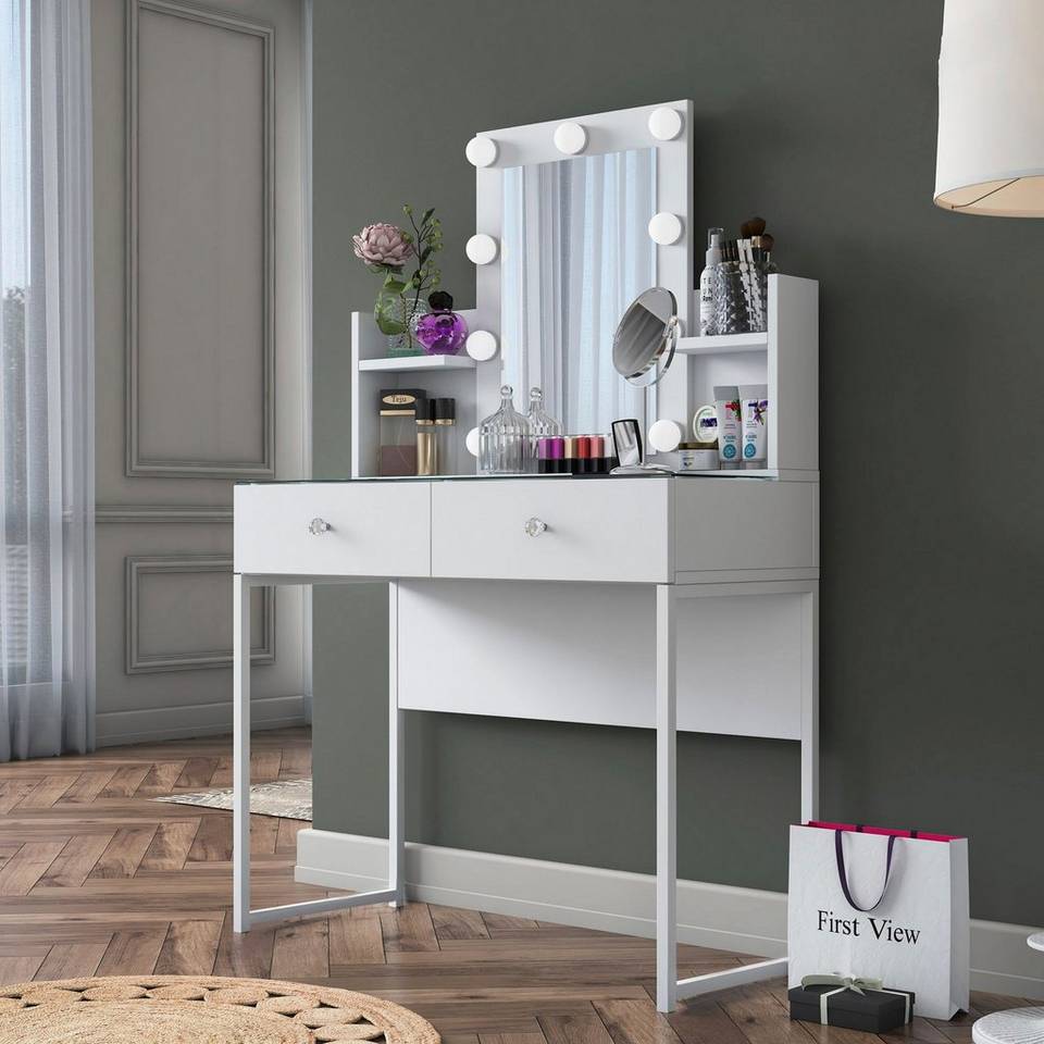 Hanah Home Sminkbord Lumaria, vit från Hanah Home, bild 5