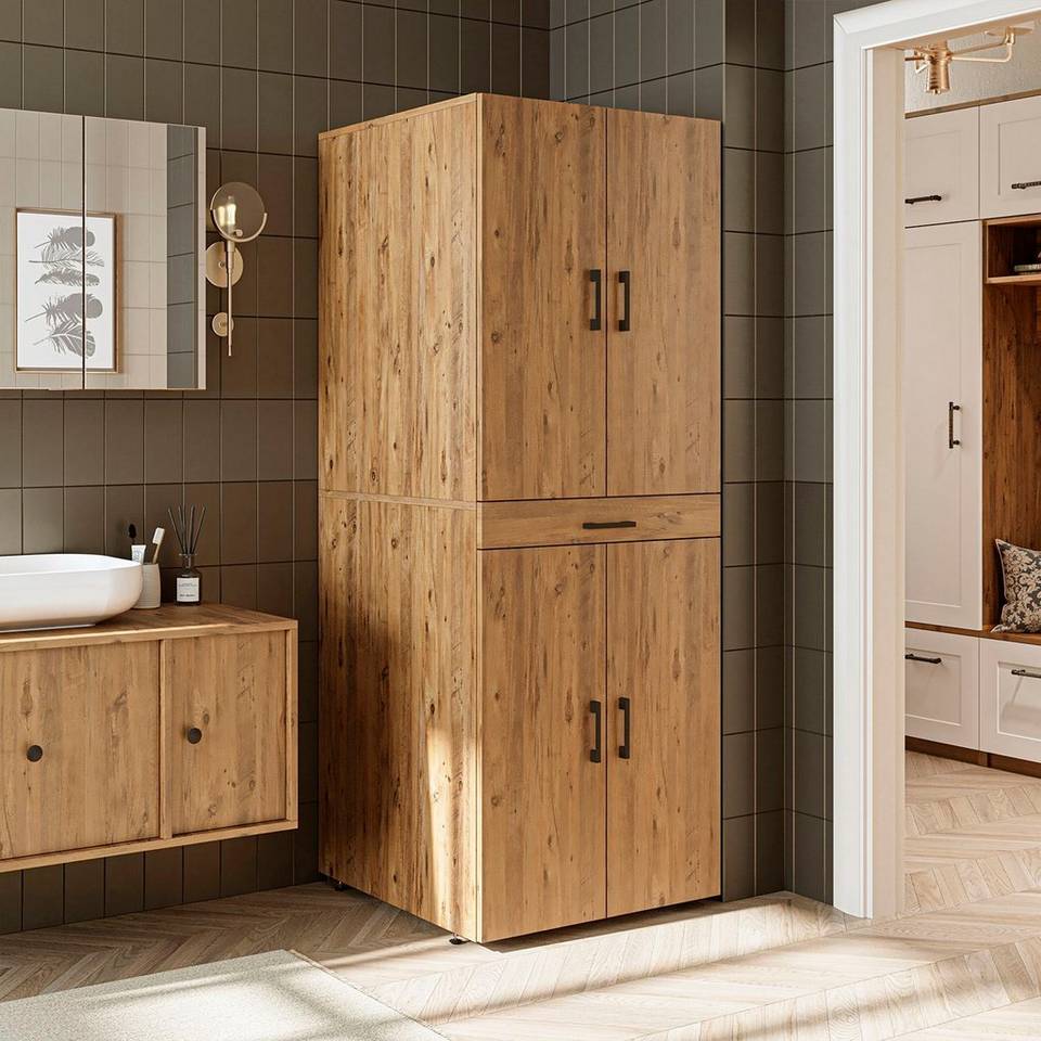 Hanah Home Tvättmaskinsskåp Astrina, brun från Hanah Home, bild 5