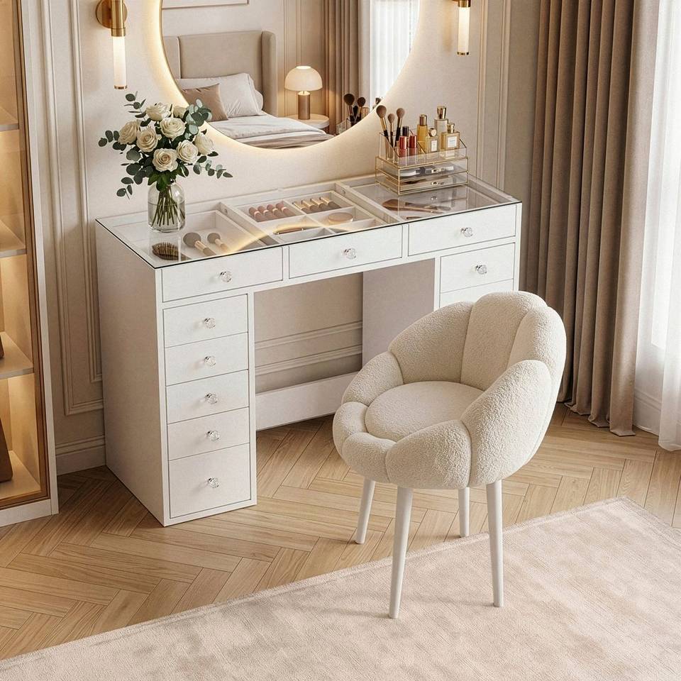 Homitis Sminkbord och stol set Eloria, vit från Homitis, bild 5