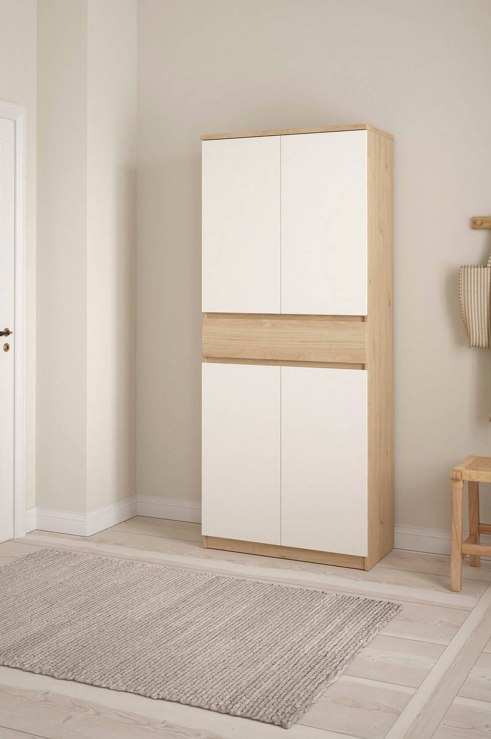 Tvilum Naia Skoskåp med 4 dörrar + 1 låda, brun från Tvilum, bild 5