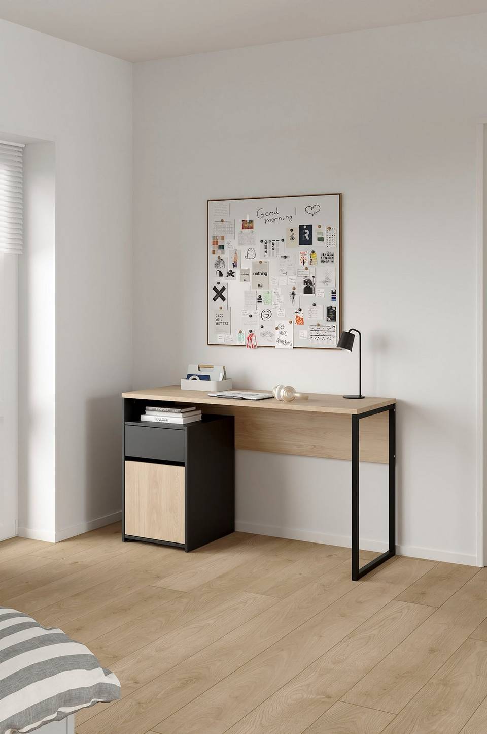 Tvilum Function Plus skrivbord med 1 dörr + 1 låda, brun från Tvilum, bild 5