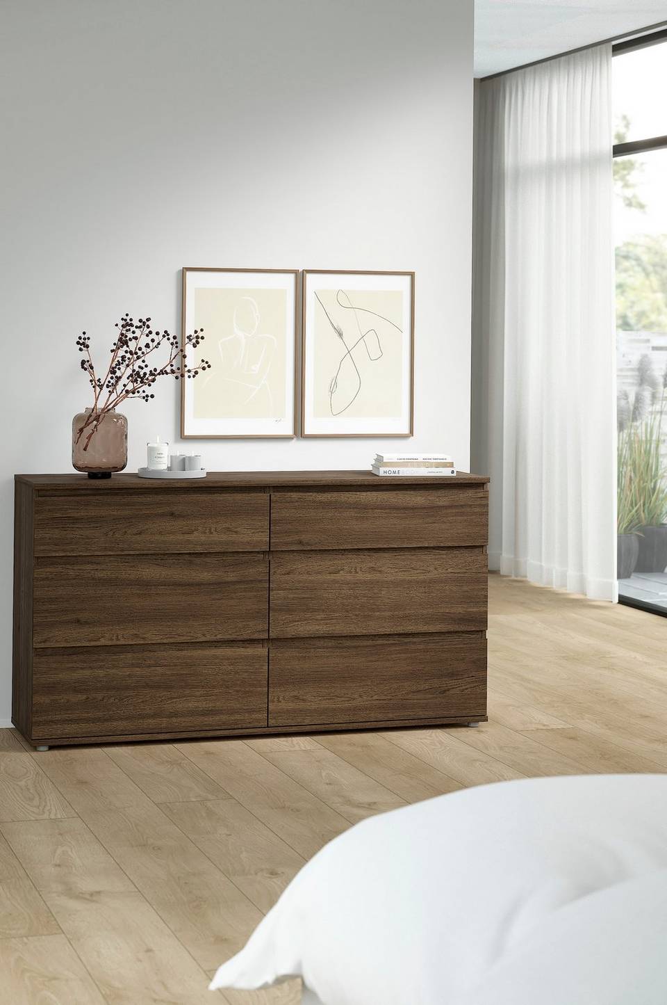 Tvilum Nova Dubbel byrå med 4+2 lådor, brun från Tvilum, bild 5