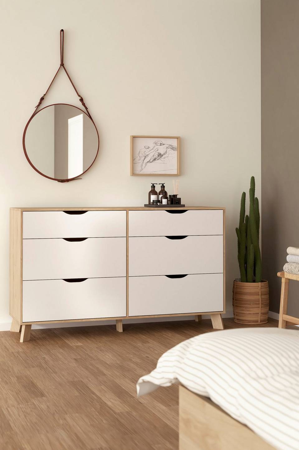 Tvilum Ikast Dubbel byrå med 4+2 lådor, brun från Tvilum, bild 5