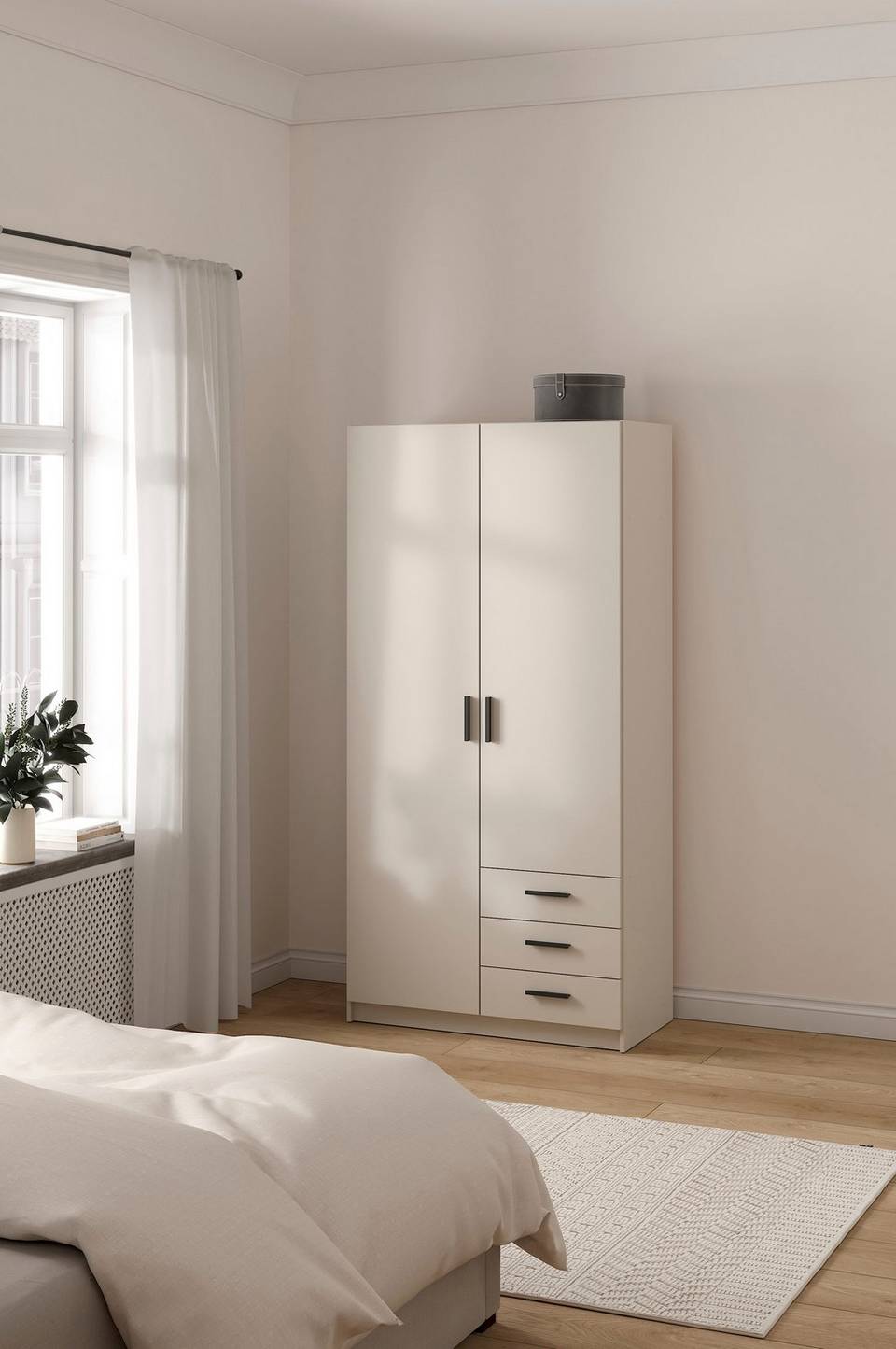 Tvilum Sprint garderob med 2 dörrar + 3 lådor, beige från Tvilum, bild 5
