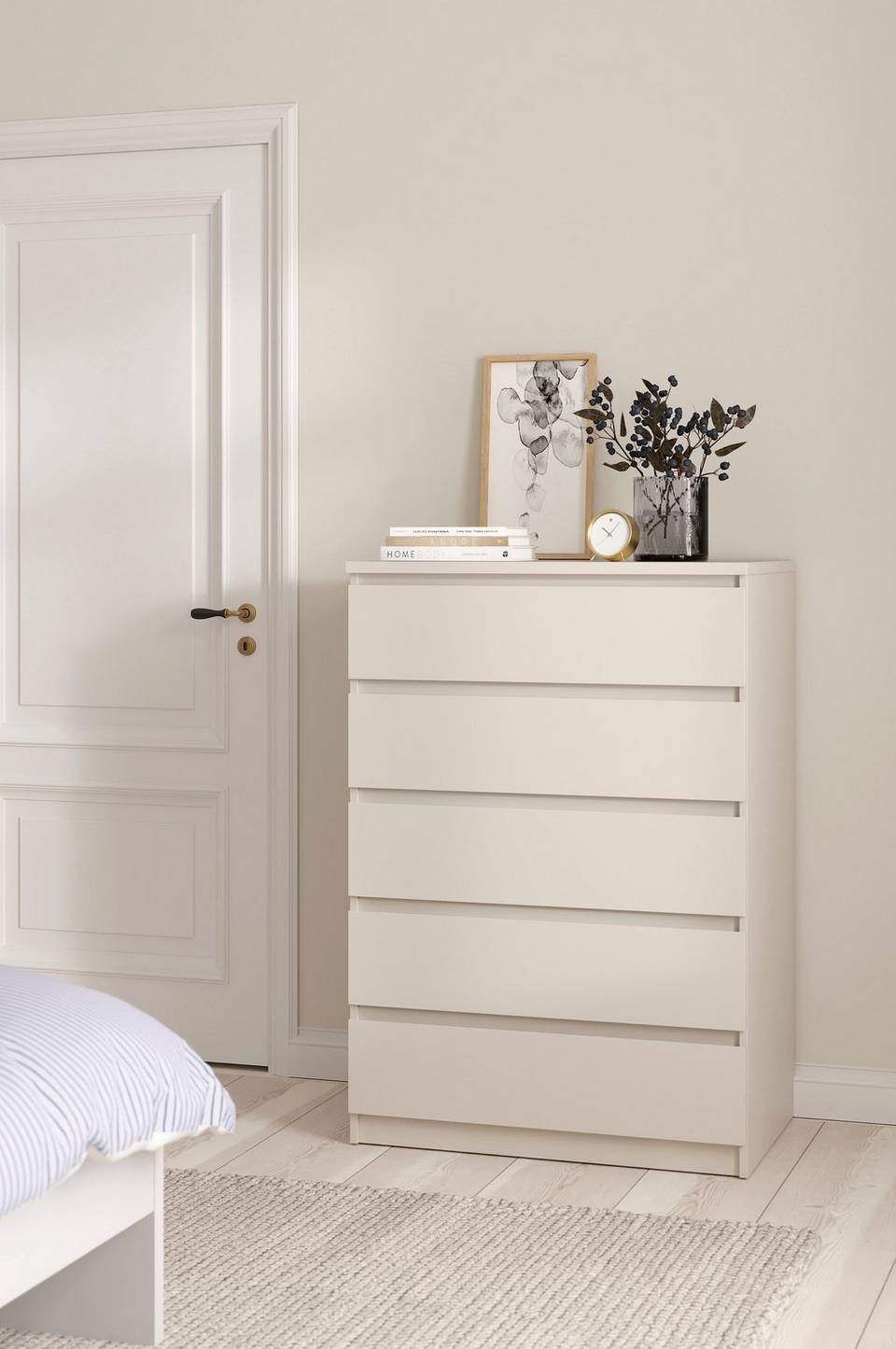 Tvilum Naia byrå med 5 lådor, beige från Tvilum, bild 5