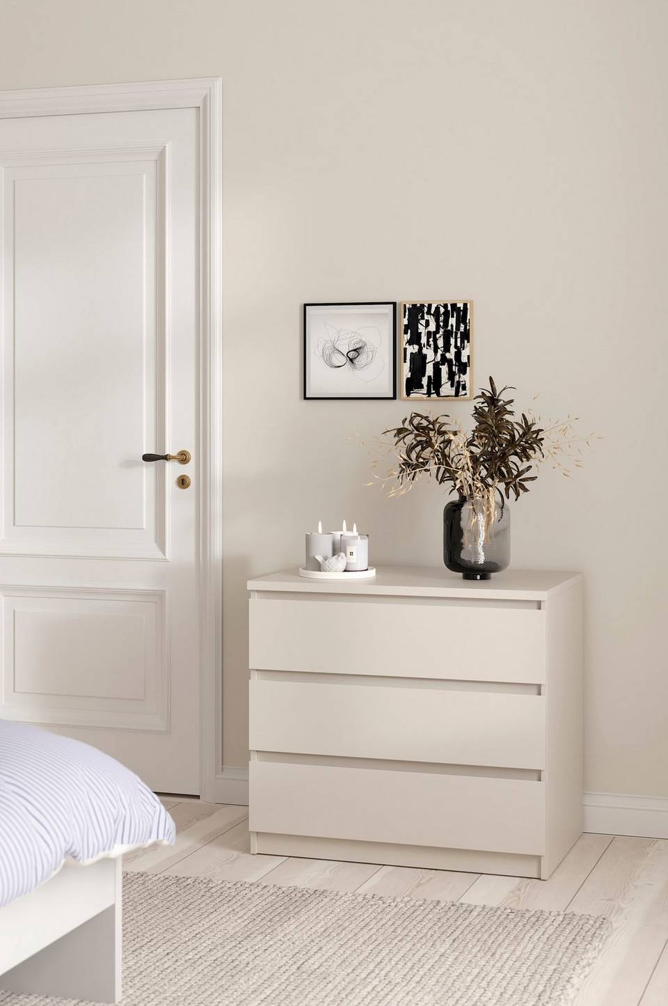Tvilum Naia byrå med 3 lådor, beige från Tvilum, bild 5