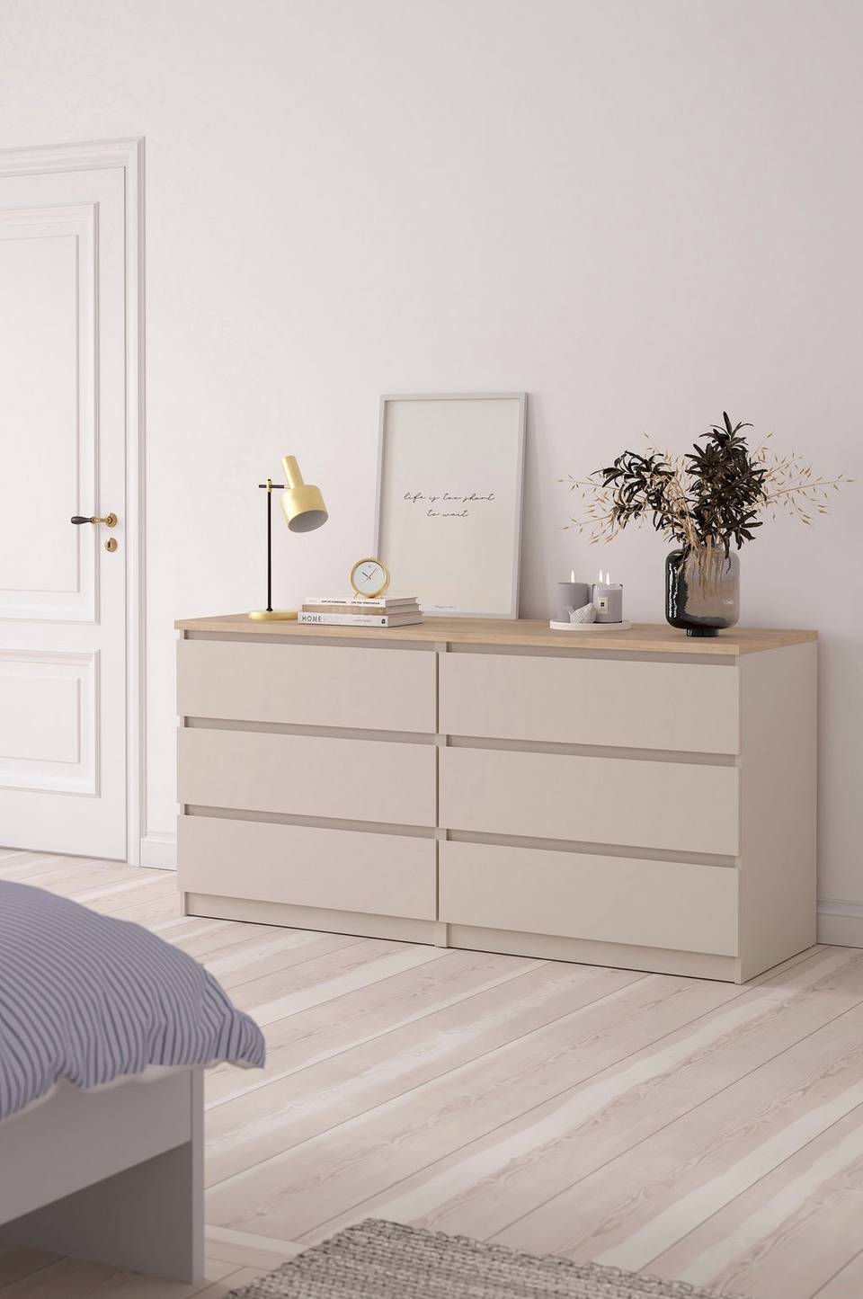 Tvilum Naia Dubbel byrå med 6 lådor, beige från Tvilum, bild 5