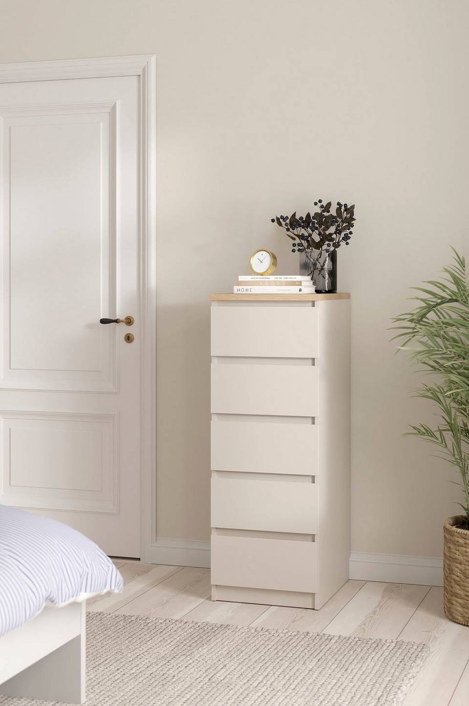 Tvilum Naia byrå med 5 lådor, beige från Tvilum, bild 5