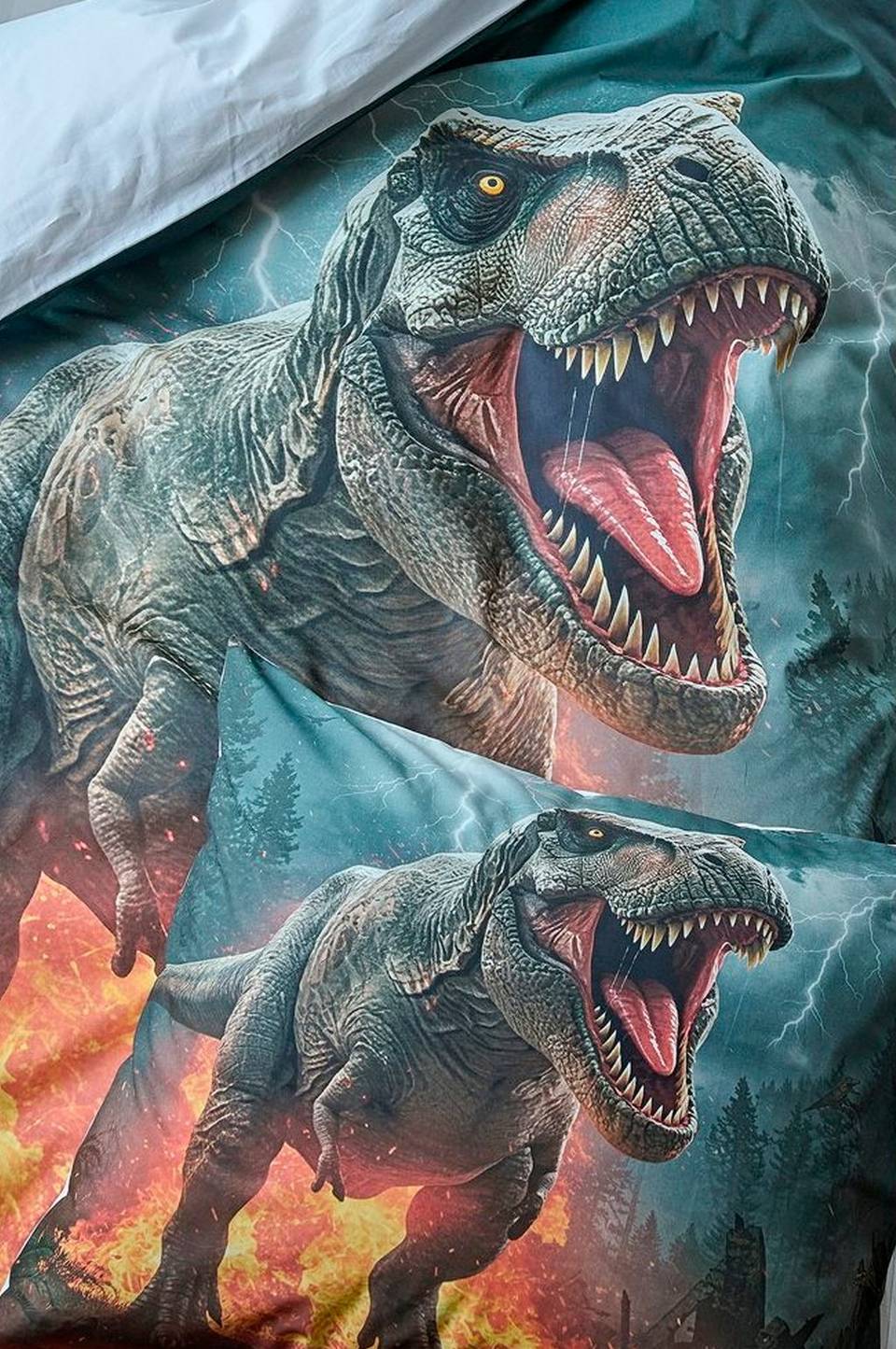 Borganäs of Sweden Påslakan-sängklädesset Dinosaur, flerfärgad från Borganäs of Sweden, bild 5