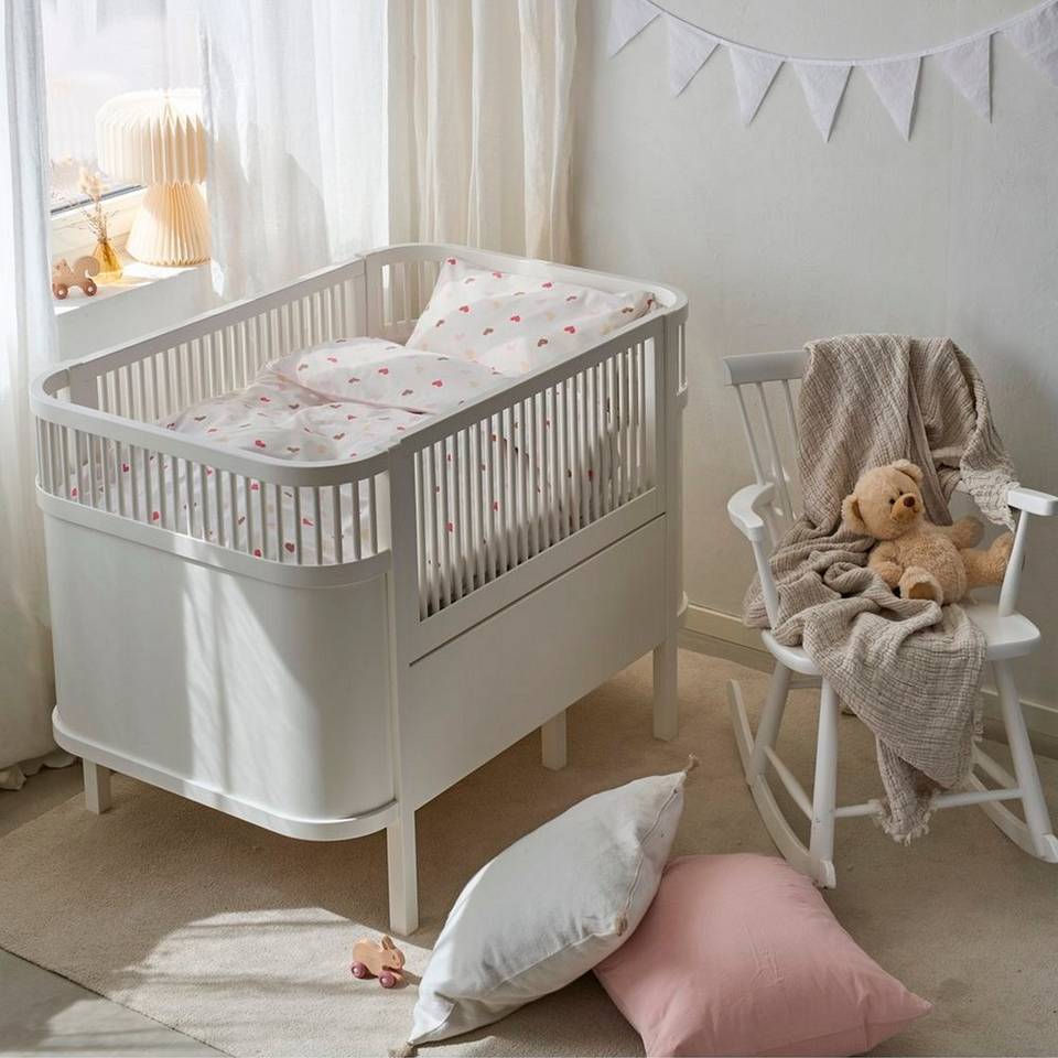 Borganäs of Sweden Påslakan till spjälsäng Hjärtrud, beige från Borganäs of Sweden, bild 5