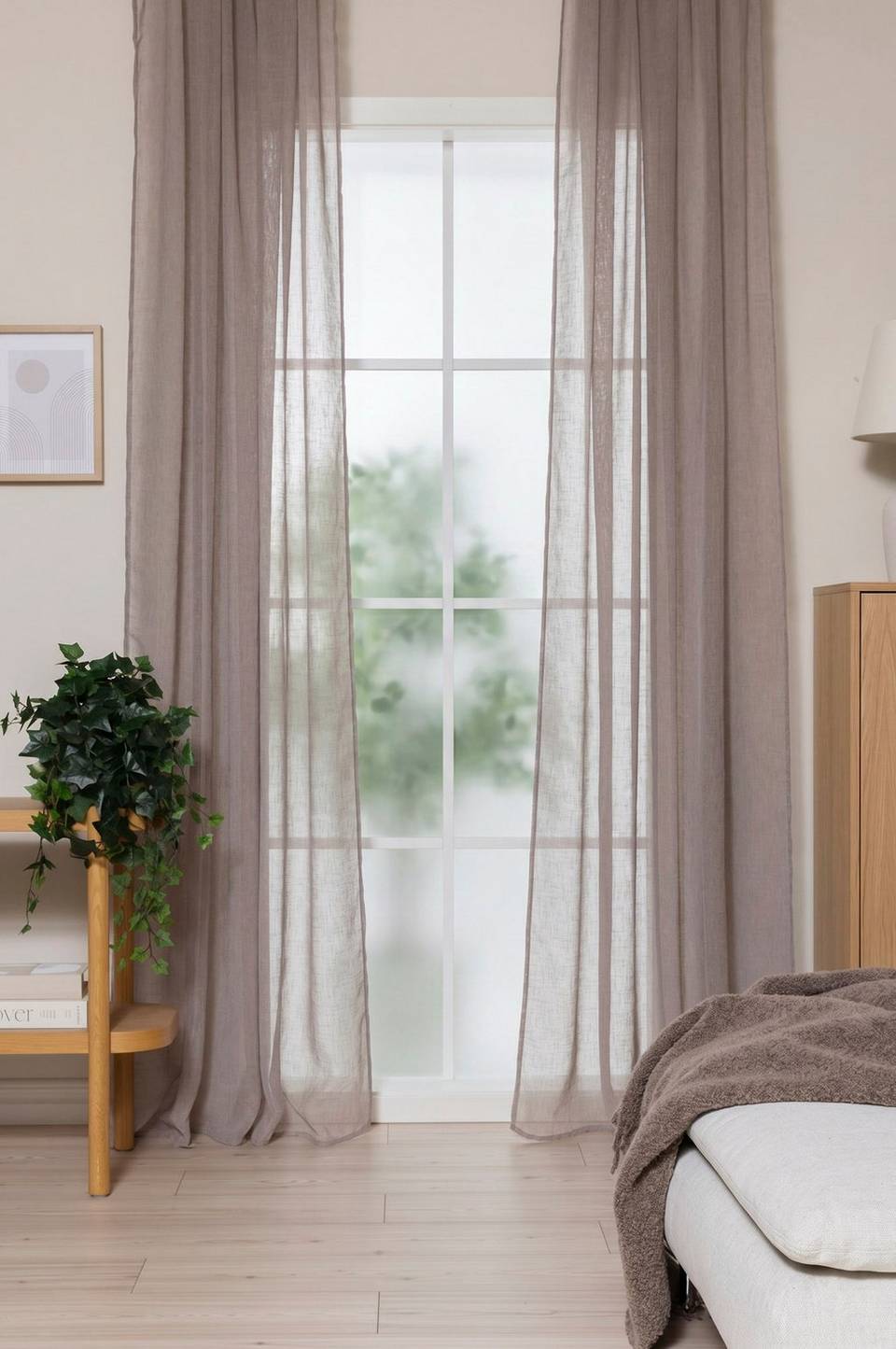 KM Home Alice -gardiner, 2-pack, beige från KM Home, bild 4