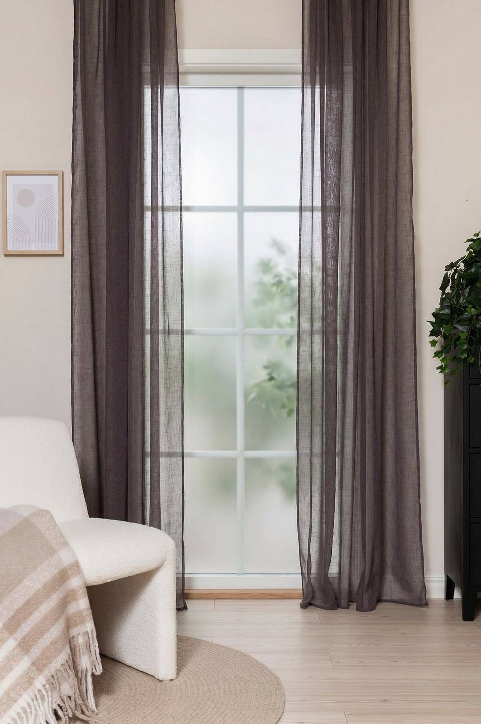 KM Home Öljettgardin Felicia, 2-pack, beige från KM Home, bild 4