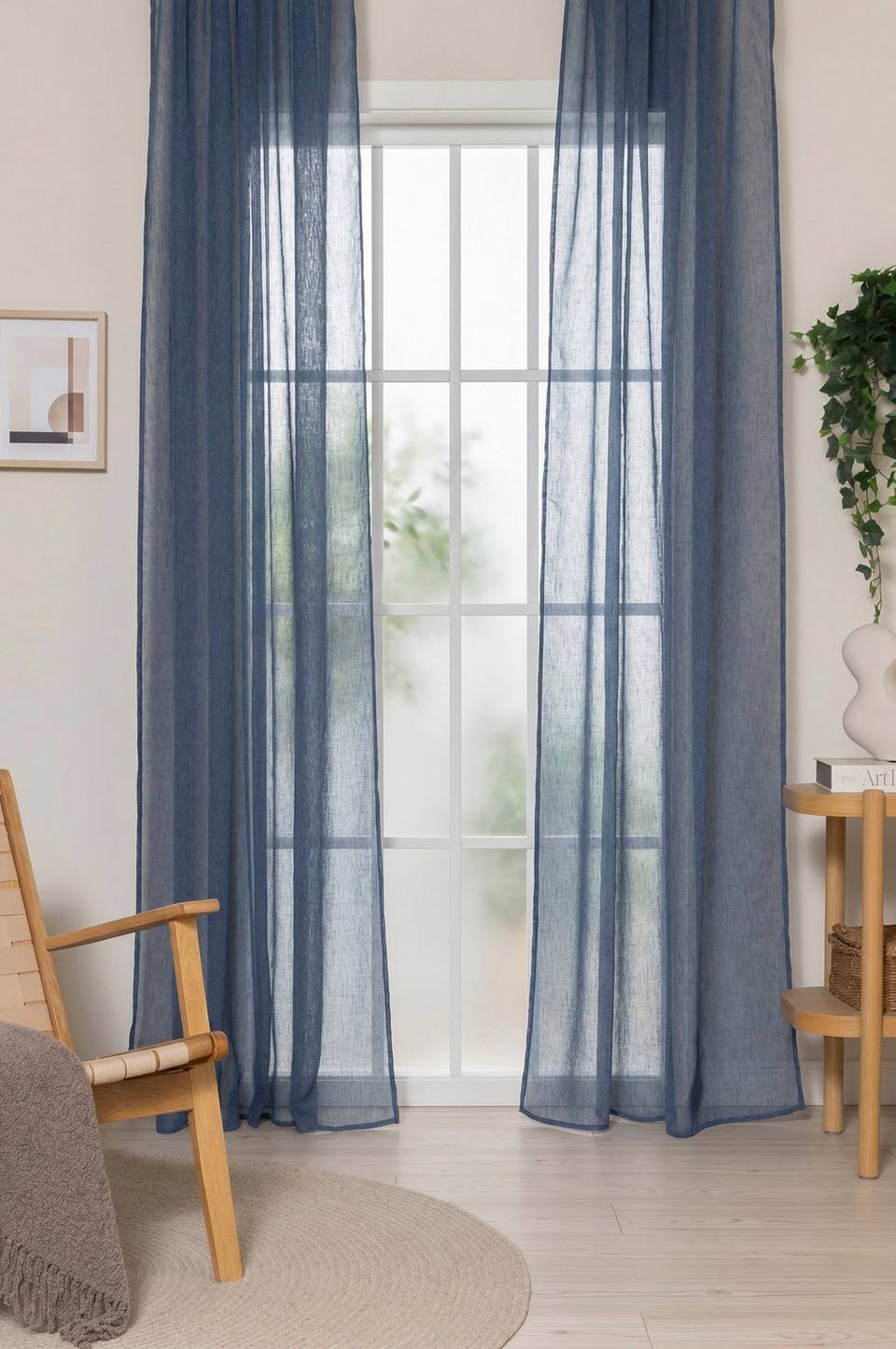 KM Home Öljettgardin Felicia, 2-pack, blå från KM Home, bild 4
