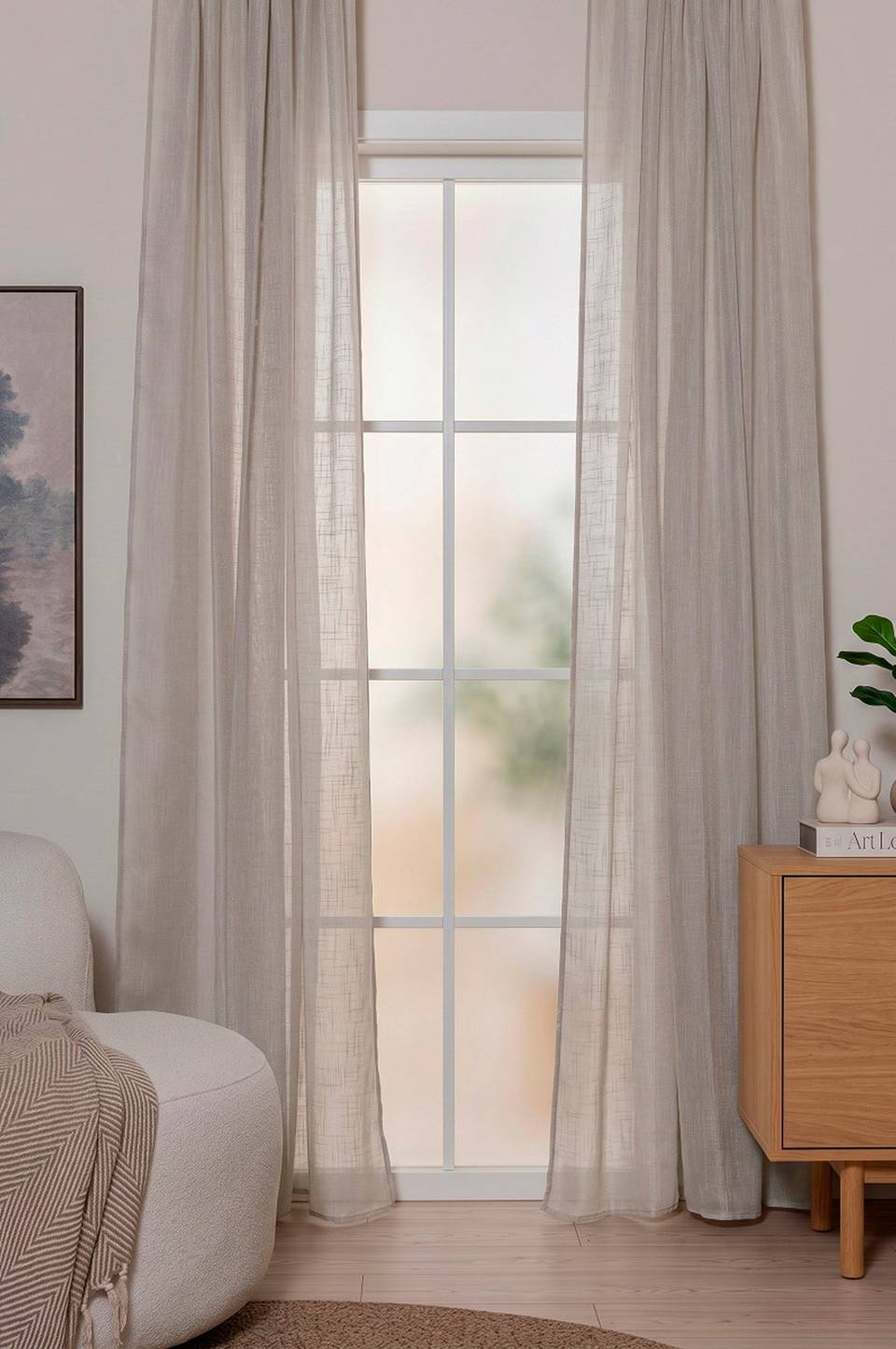 KM Home Stella -gardiner, 2-pack, beige från KM Home, bild 4