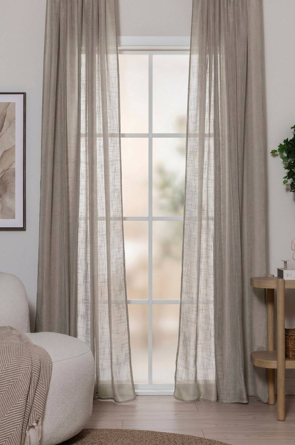KM Home Stella -gardiner, 2-pack, beige från KM Home, bild 4