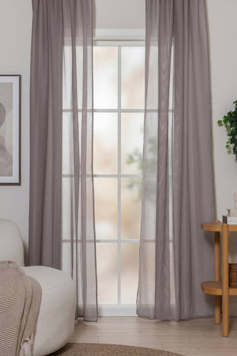 KM Home Alma -gardin, 2-pack, beige från KM Home, bild 4