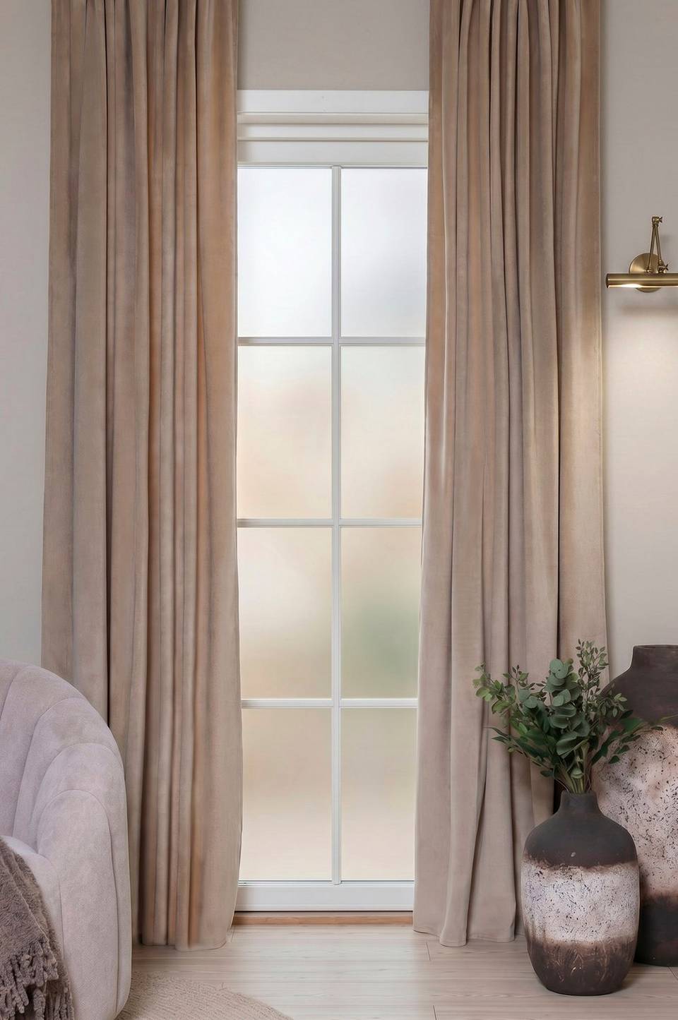 KM Home Elsa -gardiner, 2-pack, beige från KM Home, bild 4