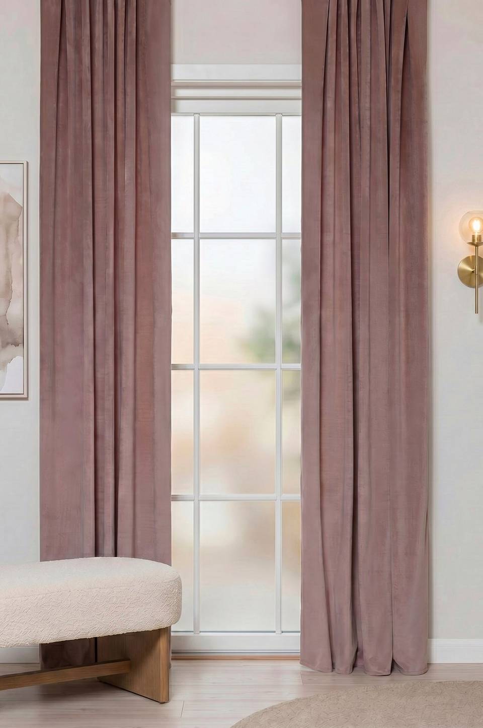 KM Home Öljettgardin Saga, 2-pack, rosa från KM Home, bild 4