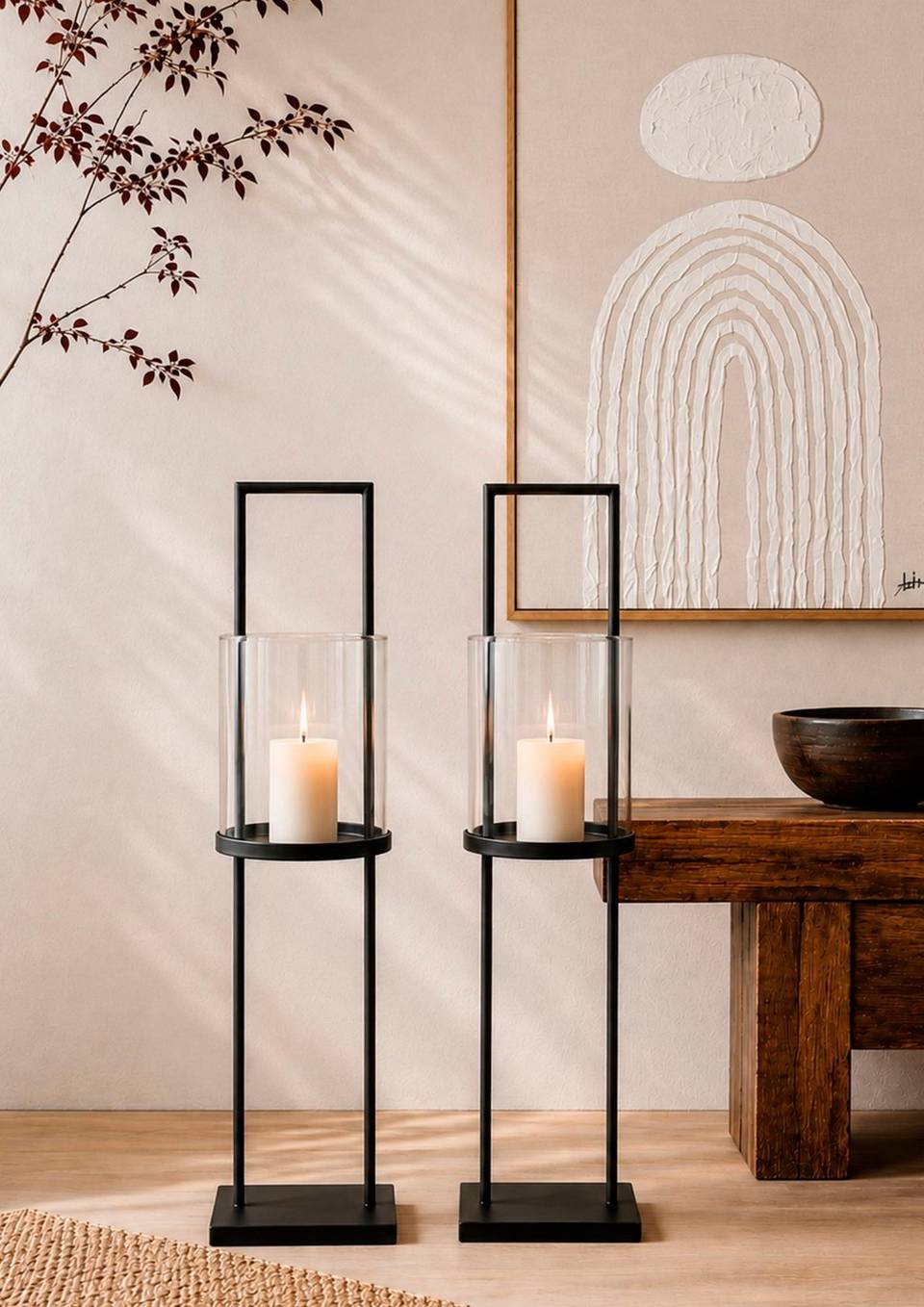 Zelected by Houze Lanterna Hudson, 2-pack, svart, medium, svart från Zelected by Houze, bild 5