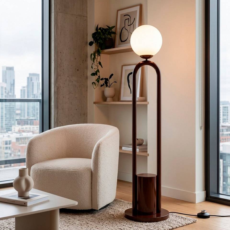 Opviq Golvlampa Nesina, brun från Opviq, bild 5