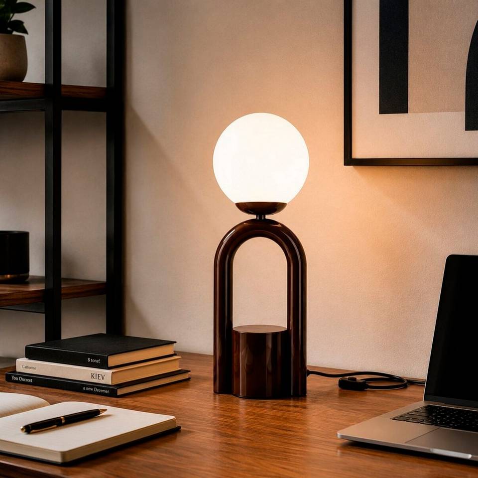 Opviq Bordslampa Loop, brun från Opviq, bild 5