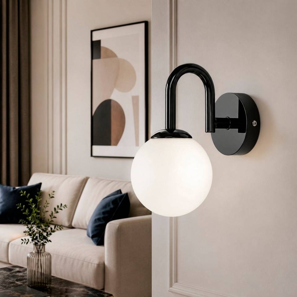 Opviq Vägglampa Loop, svart från Opviq, bild 5