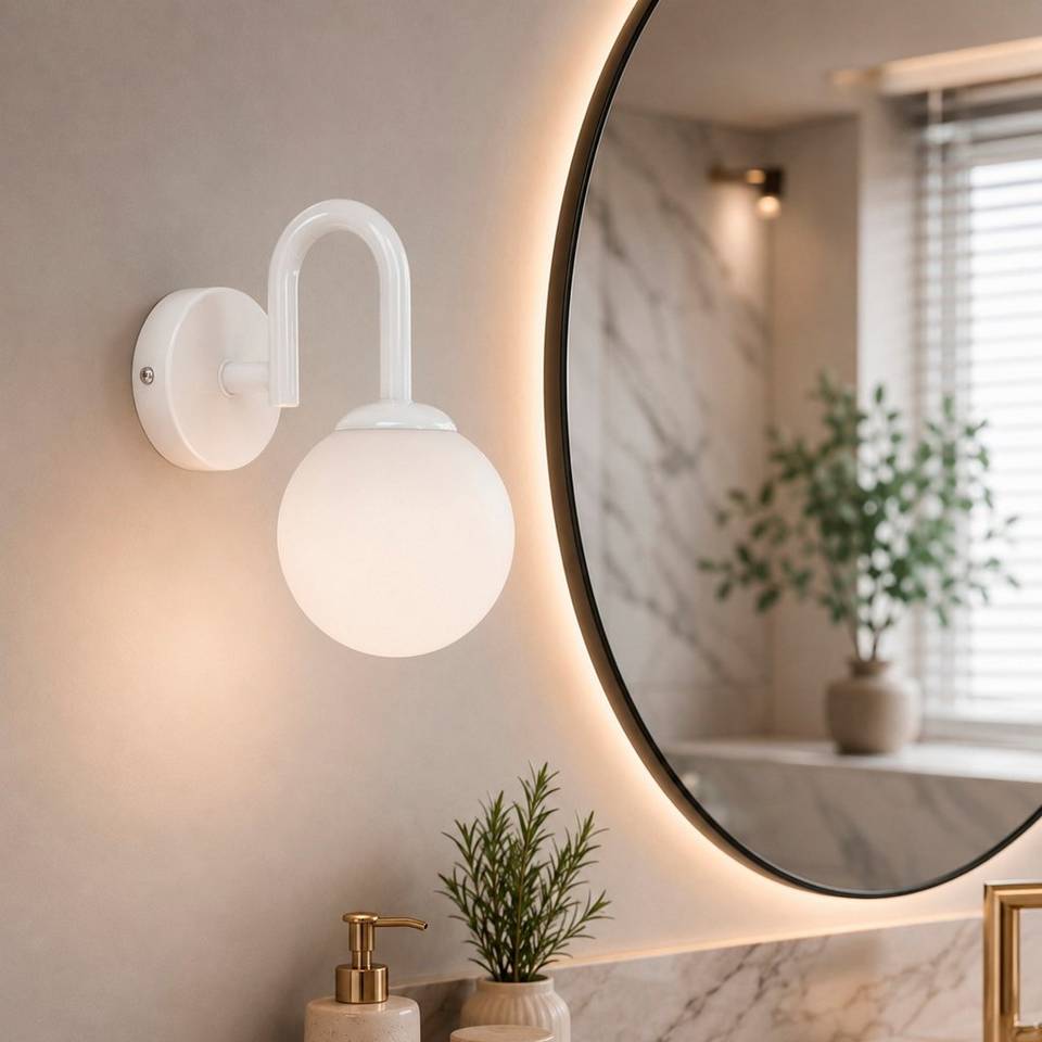 Opviq Vägglampa Loop, vit från Opviq, bild 5