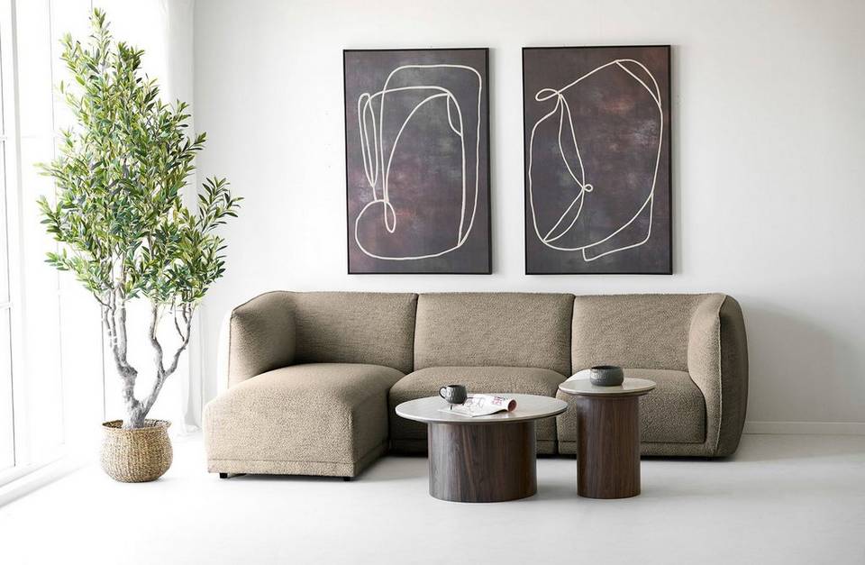 House Nordic Loungesoffa Noor, vänstervänd, 2 kuddar, brun från House Nordic, bild 5