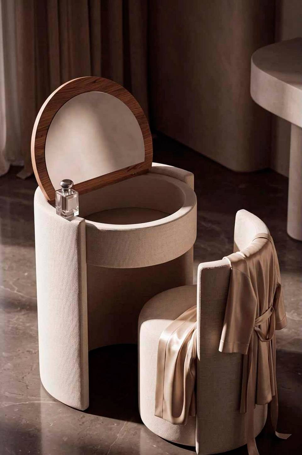 Hanah Home Sminkbord och stol set Exelance, vit från Hanah Home, bild 5