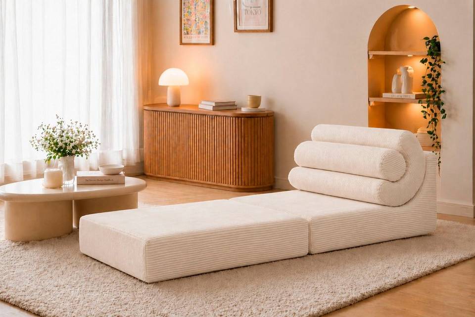 Hanah Home 1-sitsig bäddsoffa Duorelax, vit från Hanah Home, bild 5