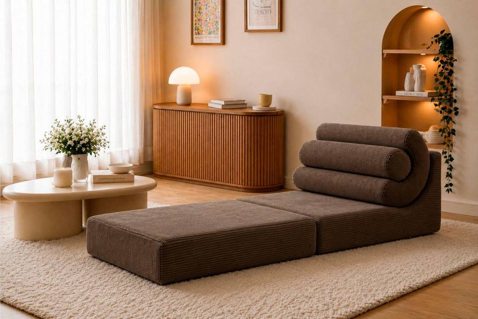 Hanah Home 1-sitsig bäddsoffa Duorelax, grå från Hanah Home, bild 5