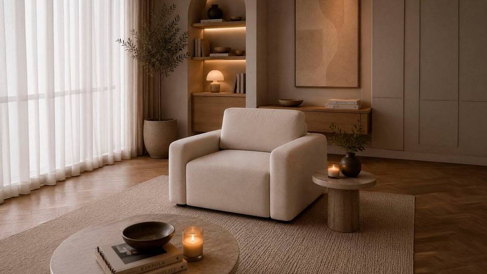 Hanah Home 1-sitssoffa Monolily, natur från Hanah Home, bild 5