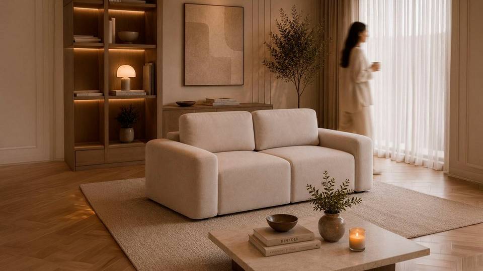 Hanah Home 3-sitssoffa Solesa, natur från Hanah Home, bild 5