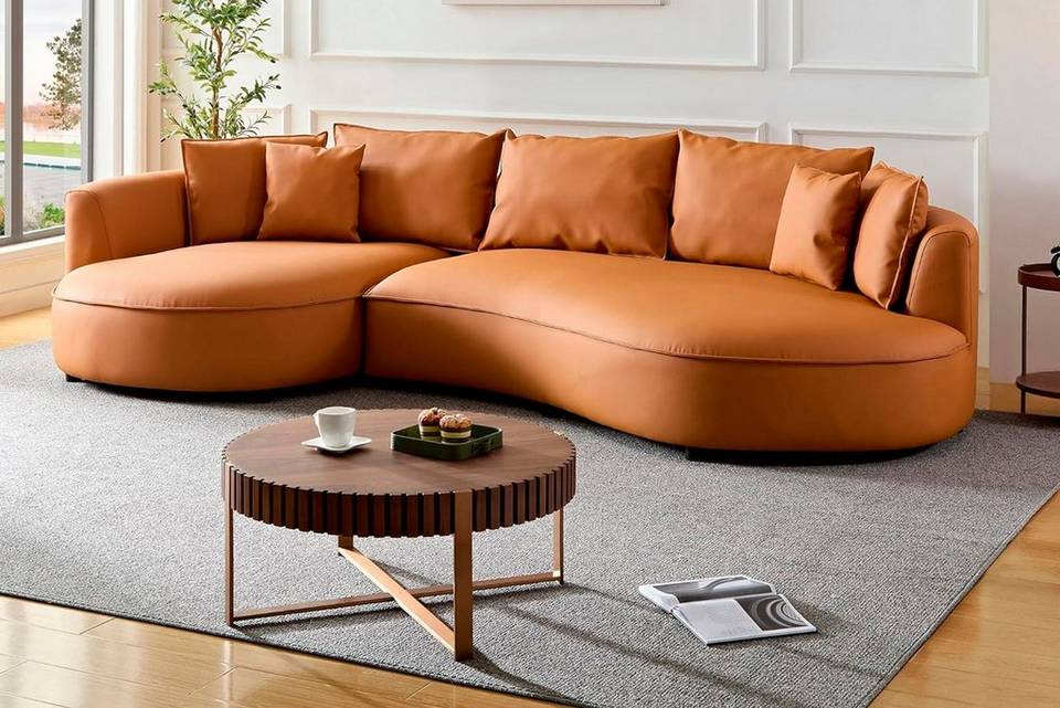 Hanah Home Hörnsoffa Venedik Farnina, orange från Hanah Home, bild 5
