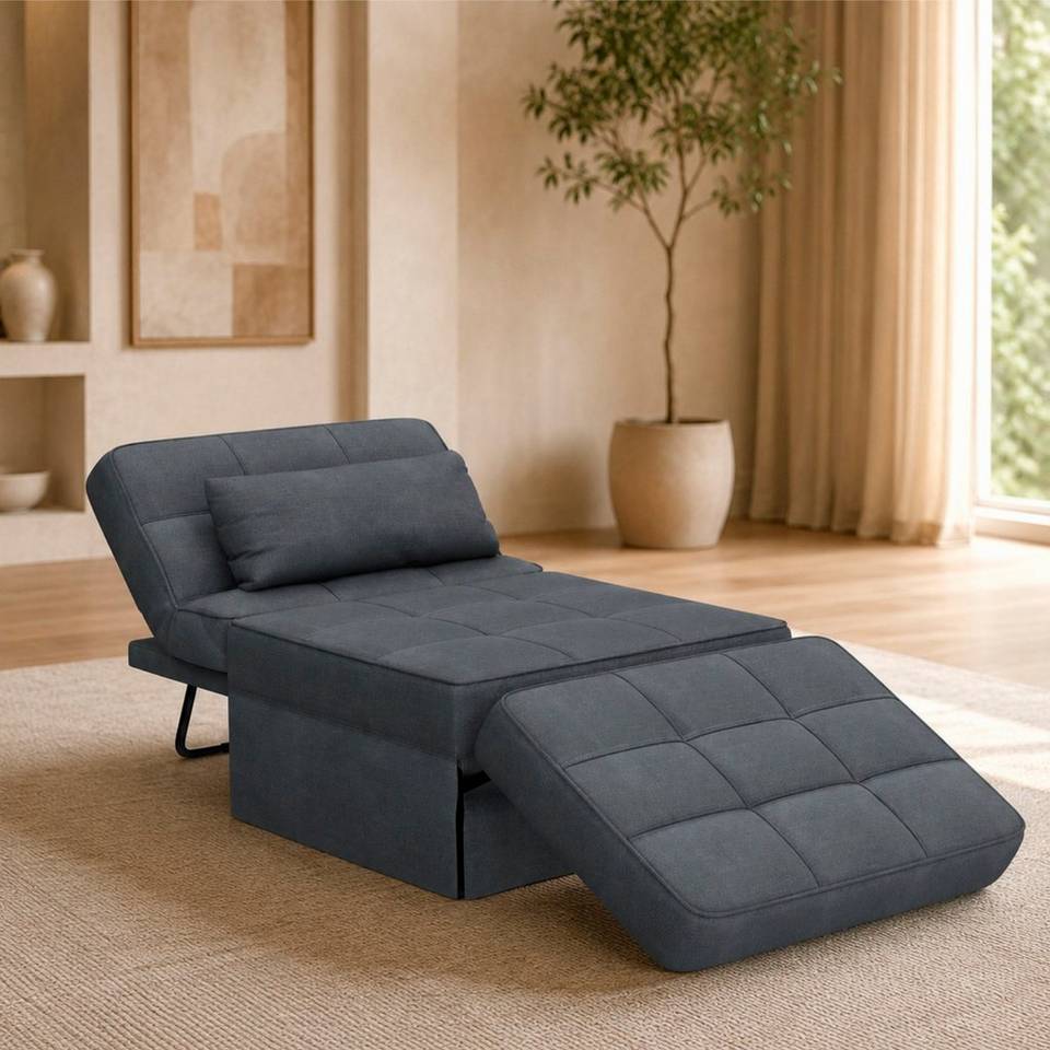 Hanah Home Säng med avtagbar ottoman Vespela, grå från Hanah Home, bild 5