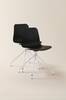 Tuoli BUALINO, 2/pakk. Black mdf/ metal