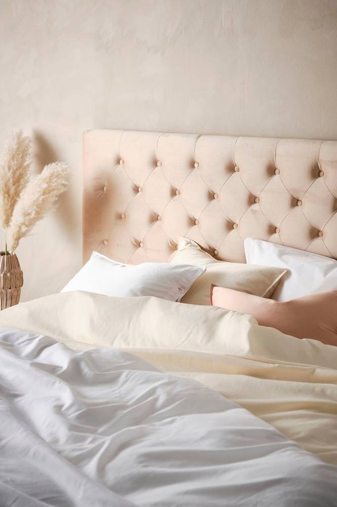 SKENE sänggavel 160 cm Puderbeige