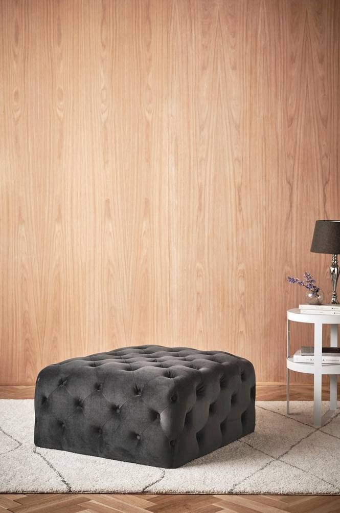SKENE sittpuff 80x80 cm Mörkgrå